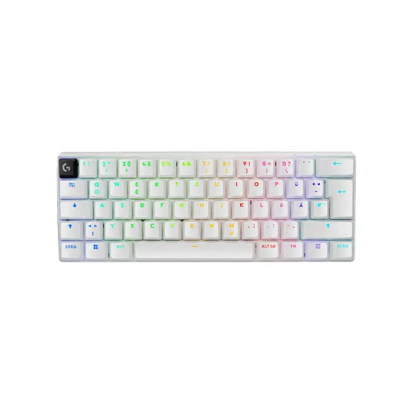 Logitech G PRO X 60 LIGHTSPEED RGB Wireless Mechanical Gaming Keyboard, White, 60% Layout, Optical Tactile Switches, LIGHTSYNC RGB, KEYCONTROL, Esports Keyboard