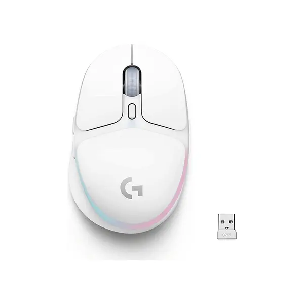 Logitech G705 LIGHTSPEED Wireless Gaming Mouse Off-White Edition, HERO Sensor Technology, Ultra-Lightweight RGB Design, Wireless Gaming Mouse