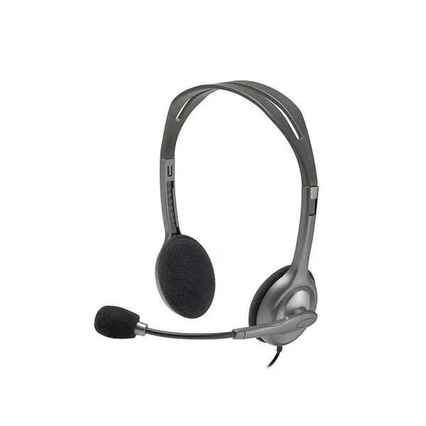 Logitech H110 Dual Pin Stereo Wired Headset for PC and Laptop, Noise-Reducing Audio Design, Dual 3.5mm Connectivity, Communication Headphones