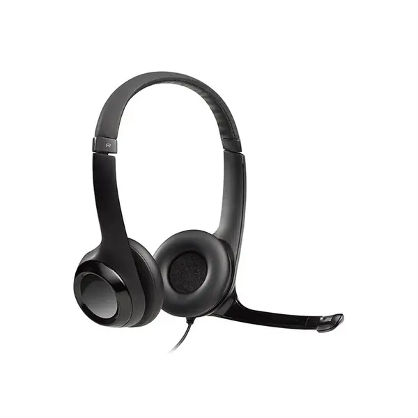 Logitech H390 USB-A Noise-Canceling Stereo Wired Headset, Digital Audio Performance, Inline Control Design, Professional Business Headphones