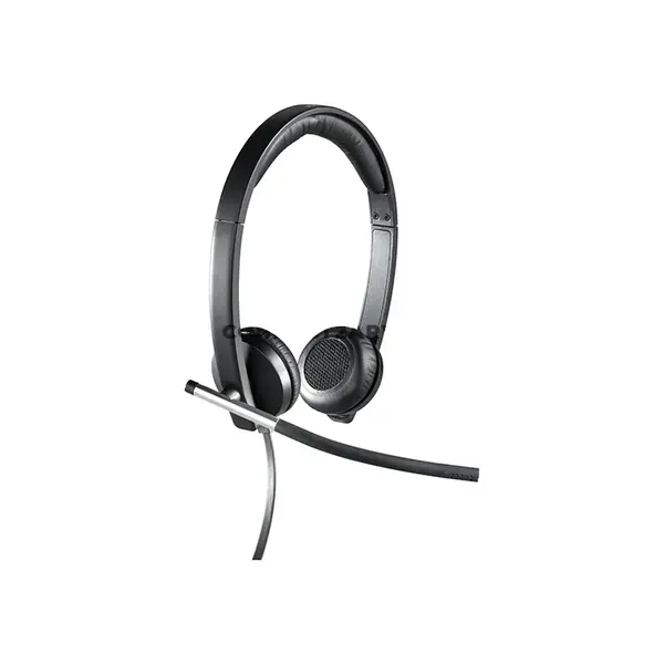 Logitech H650e USB Professional Stereo Business Headset with Noise-Canceling Bi-Directional ECM Microphone, Digital Signal Processing (DSP), 32mm Audio Drivers, Acoustic Echo Cancellation, Inline Call Controls & LED Busy Indicator for Windows, macOS 