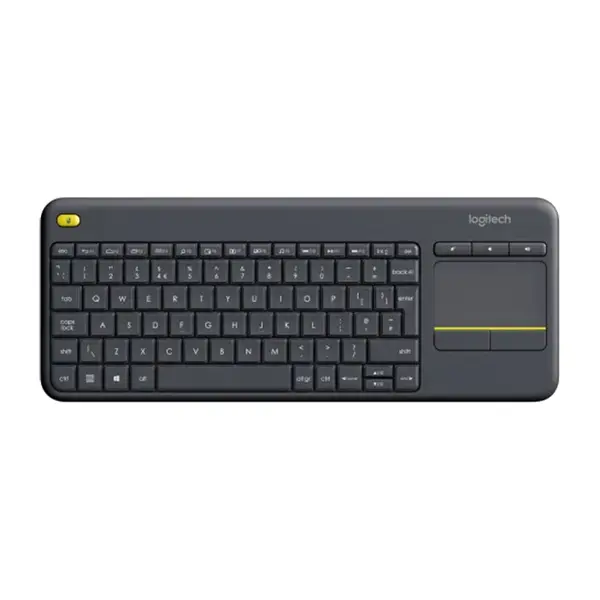 Logitech K400 Plus Wireless Touch Keyboard, Built-In Multi-Touch Touchpad, 2.4GHz USB Receiver Connectivity, 10 Meter Wireless Range, 18-Month Battery Life Media and Smart TV Keyboard