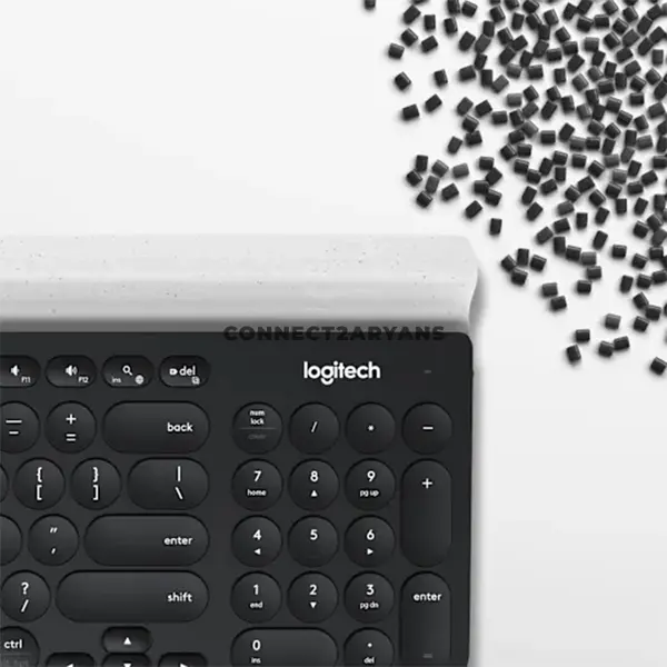 Logitech K780 Multi-Device Wireless Keyboard with Full-Size Layout, Numeric Keypad, Easy-Switch Technology, Bluetooth & Logitech Unifying Receiver, Integrated Smartphone & Tablet Cradle, Quiet PerfectStroke Keys for Windows, macOS, ChromeOS, iPadOS, 