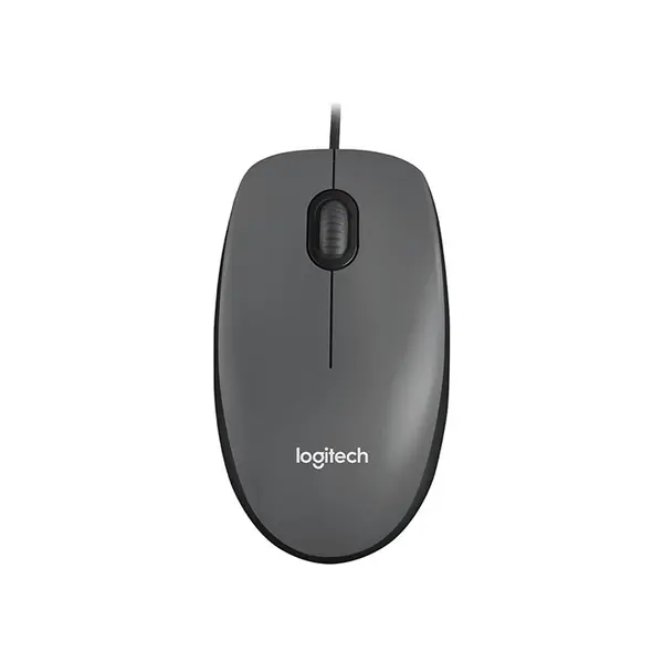 Logitech M100 USB Mouse Black, Wired Optical Tracking Sensor, 1000 DPI Precision Resolution, Ambidextrous Ergonomic Design, Plug-and-Play USB Connectivity Mouse for Home and Office Use