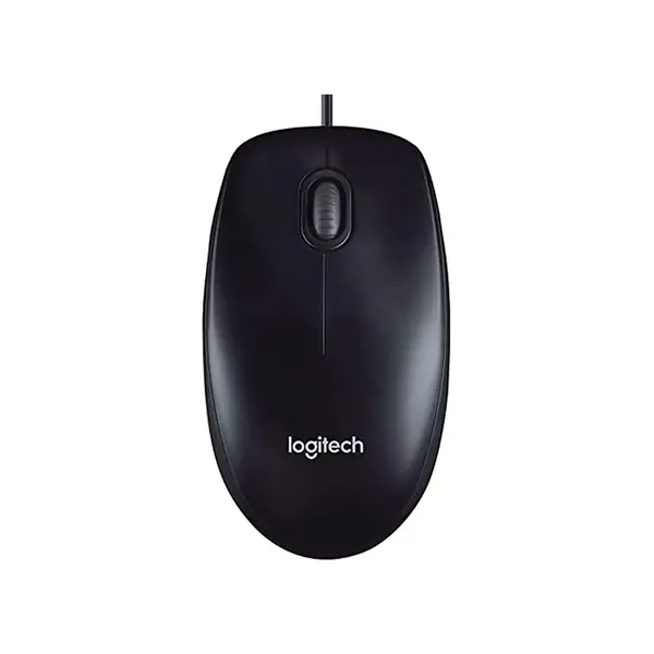 Logitech M90 USB Optical Mouse, Full-Size Ambidextrous Design, Plug-and-Play USB Connectivity, Reliable Wired Productivity Mouse for Home and Office Use