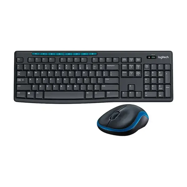 Logitech MK275 Wireless Keyboard and Mouse Combo, Full-Size Layout Design, 2.4GHz Wireless Connectivity, Productivity Office Peripheral Set