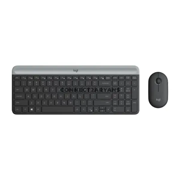 Logitech MK470 Slim Graphite Wireless Keyboard & Mouse Combo, Ultra-Slim Compact Keyboard with Number Pad, Low-Profile Scissor Keys, 90% Noise-Reduced Mouse, 2.4GHz USB Receiver, 10m Wireless Range, 36-Month Keyboard Battery Life, 920-009437