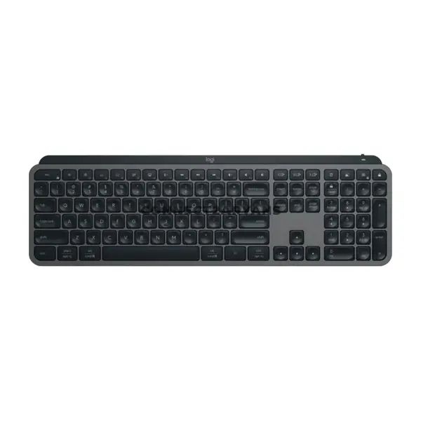 Logitech MX Keys for Business Graphite Wireless Illuminated Keyboard, Full-Size 108-Key Layout, Perfect Stroke Scissor Keys, Logi Bolt + Bluetooth, Easy-Switch 3 Devices, Smart Backlighting, USB-C Rechargeable, 920-009564