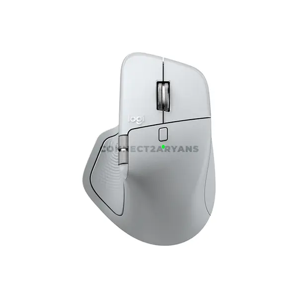 Logitech MX Master 4 for Mac White Silver Wireless Mouse, 8000 DPI Darkfield Sensor, Haptic Feedback, Actions Ring, MagSpeed Scroll Wheel, Bluetooth Low Energy, USB-C Rechargeable, Up to 70-Day Battery, 910-007576