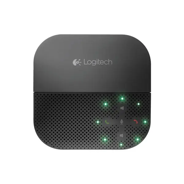 Logitech P710e Bluetooth Mobile Speakerphone, Portable Wireless Conference Audio System, Integrated Device Stand Design, Professional Business Communication Speaker