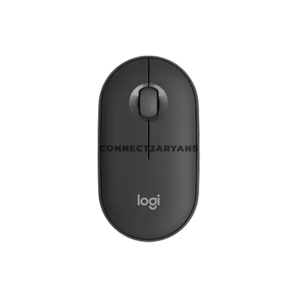 Logitech Pebble Mouse 2 M350s Tonal Graphite Slim Wireless Bluetooth Mouse, Silent Touch Technology, Easy-Switch for 3 Devices, Customizable Middle Button, Compact Lightweight Design, 910-006988