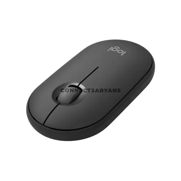 Logitech Pebble Mouse 2 M350s Tonal Graphite Slim Wireless Bluetooth Mouse, Silent Touch Technology, Easy-Switch for 3 Devices, Customizable Middle Button, Compact Lightweight Design, 910-006988