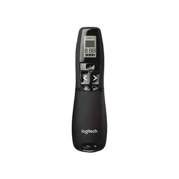 Logitech R800 Professional Wireless Presenter with Green Laser Pointer, LCD Timer Display, Silent Vibrating Alerts, 2.4GHz USB Receiver, 30m Wireless Range, Presentation Remote for Windows