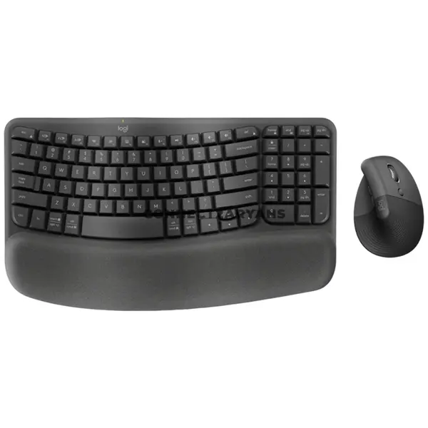 Logitech Wave Keys & Lift Ergonomic Wireless Keyboard and Vertical Mouse Combo with Bluetooth Low Energy, Logi Bolt USB Receiver, Easy-Switch Multi-Device Connectivity, Cushioned Palm Rest, SmartWheel Scrolling for Windows, macOS, ChromeOS, Linux, iP