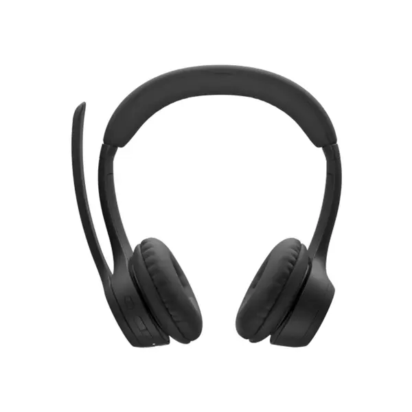 Logitech Zone 300 Midnight Black Wireless Bluetooth Headset, Dual Noise-Cancelling Microphones, Multipoint Bluetooth, Up to 20 Hours Listening & 16 Hours Talk Time, 30m Wireless Range, 122g Lightweight Design, 981-001406