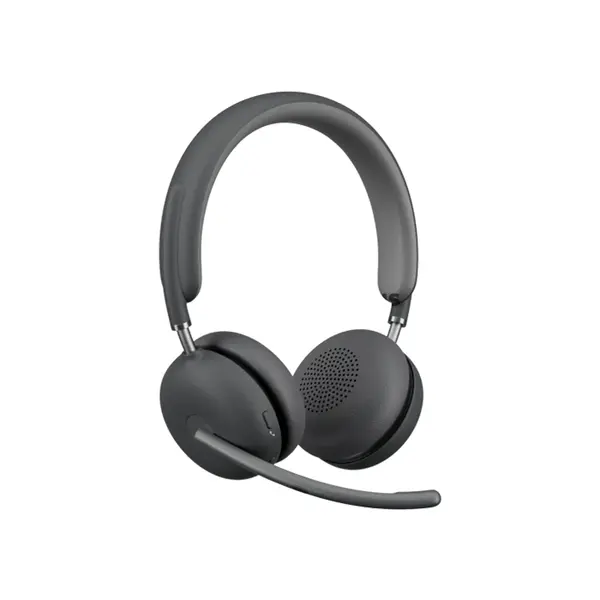 Logitech Zone Wireless 2 Graphite UC Bluetooth Headset, Hybrid ANC, 4 Noise-Cancelling Microphones, 40mm Drivers, Bluetooth 5.2, USB-C Receiver + USB-A Adapter, Up to 40 Hours Listening, 50m Wireless Range, 981-001311