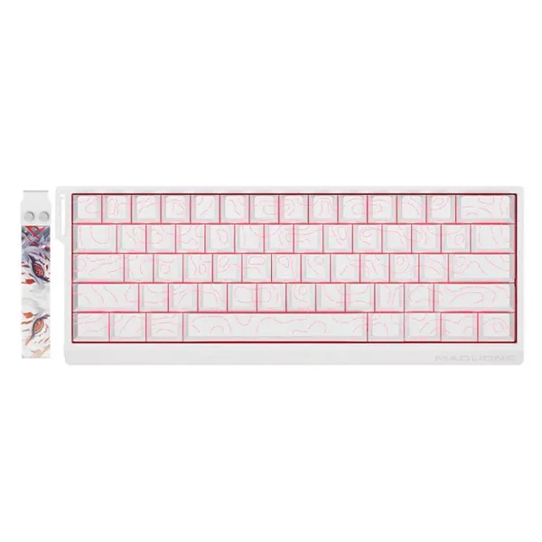 FGG MadLions MAD60 HE V2 Magnetic Gaming Keyboard White Edition, 60% Layout, 8000Hz Polling Rate, Rapid Trigger Technology, RGB Esports Gaming Keyboard