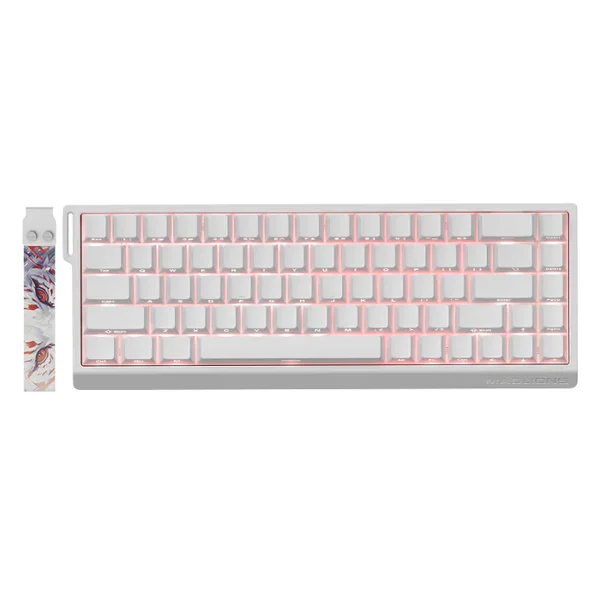 FGG MadLions MAD68 HE V2 Magnetic Gaming Keyboard White Side Print Edition, 68-Key Layout, Hall Effect Switches, Rapid Trigger Technology, Competitive Gaming Keyboard