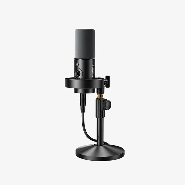 Maono PD300X Dynamic Microphone, USB and XLR Dual Output Connectivity, 192kHz/24-Bit High-Resolution Audio Recording, Smart Knob Control, Broadcast and Content Creation Microphone Black
