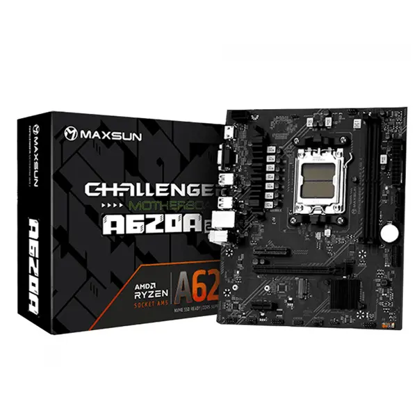 MAXSUN MS-Challenger A620A 2.5G Micro-ATX Motherboard, AMD A620 Chipset, AM5 Socket, DDR5 Memory Support, 2.5G LAN Connectivity, Ryzen Desktop Platform Motherboard