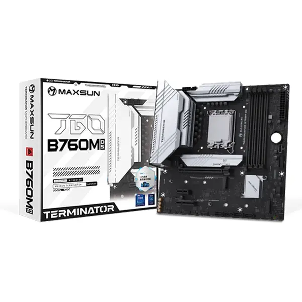 MAXSUN eSport B860M Sniper Wi-Fi Micro-ATX Gaming Motherboard, Intel B860 Chipset, LGA1851 Socket, PCIe 5.0, Wi-Fi 7, DDR5 Memory Support