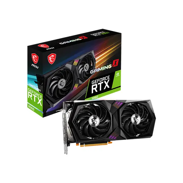 MSI GeForce RTX 3060 GAMING X 12GB Graphics Card, 12GB GDDR6 Memory, Factory Overclocked Performance, Twin Frozr Cooling System, NVIDIA Ampere Gaming GPU