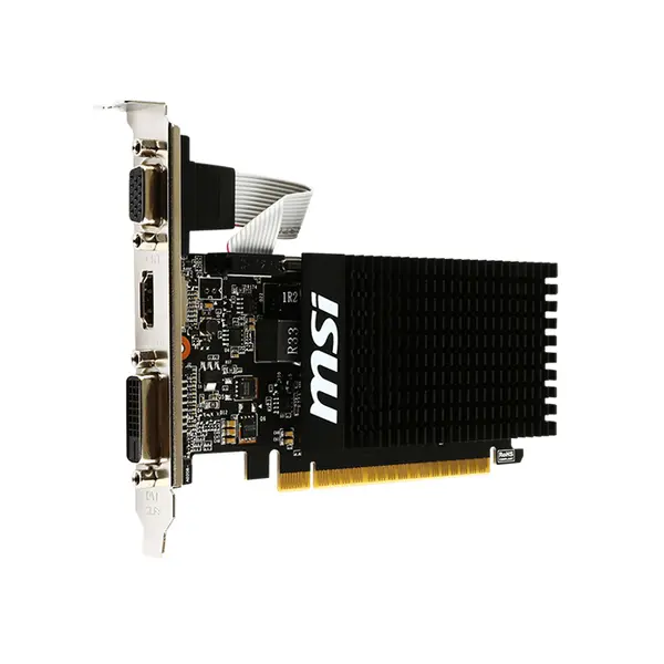 MSI GeForce GT 710 2GD3H LP Graphics Card, 2GB DDR3 Memory, Low Profile Form Factor, Multi-Display Support, Compact Desktop Graphics GPU
