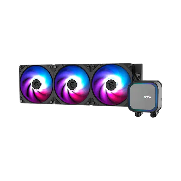 MSI MAG CORELIQUID A13 360 ARGB Liquid CPU Cooler Black Edition, Triple ARGB Cooling Fans, 360mm Radiator Design, High-Performance All-in-One Liquid Cooling Solution for Gaming PCs