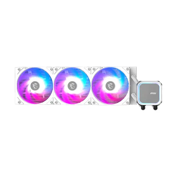 MSI MAG CORELIQUID A13 360 ARGB Liquid CPU Cooler White Edition, Triple ARGB Cooling Fans, 360mm Radiator Design, High-Performance All-in-One Liquid Cooling Solution for Gaming PCs