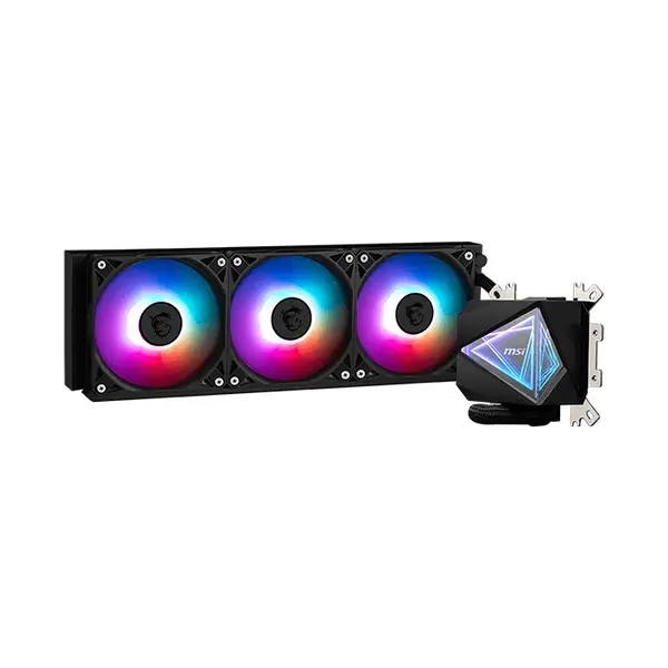 MSI MAG CORELIQUID I360 ARGB 360mm Liquid CPU Cooler Black Edition, Triple ARGB Cooling Fans, 360mm Radiator Design, High-Performance All-in-One Liquid Cooling Solution for Gaming PCs