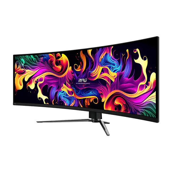 MSI MPG 491CQPX 49 Inch Curved QD-OLED Gaming Monitor, DQHD 5120×1440 Resolution, 240Hz Refresh Rate, 0.03ms GtG Response Time, Quantum Dot OLED Panel, Premium Ultra-Wide Gaming Display
