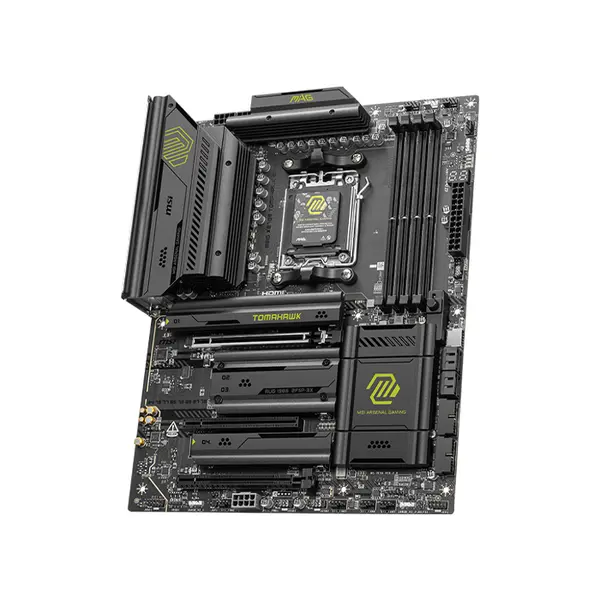 MSI MAG X870E TOMAHAWK WIFI ATX Gaming Motherboard, AMD X870E Chipset, AM5 Socket, DDR5 Memory Support, PCIe 5.0 Expansion, WiFi 7 Performance Gaming Platform
