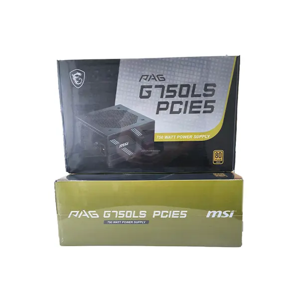 MSI PAG G750LS PCIE5 750W Power Supply, 80 PLUS Gold Certified Efficiency, PCIe 5.0 Ready Design, High-Performance ATX PSU for Gaming and Productivity PCs