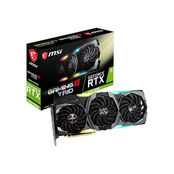 MSI GeForce RTX 2080 SUPER GAMING X TRIO Graphics Card, 8GB GDDR6 Memory, Factory Overclocked Performance, TRI FROZR Triple Fan RGB Cooling System, NVIDIA Turing High-End Gaming GPU