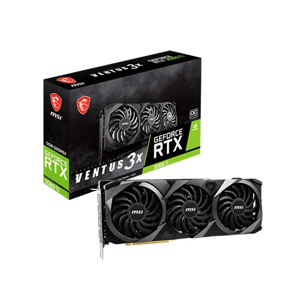 MSI GeForce RTX 3080 Ti VENTUS 3X OC 12GB Graphics Card, 12GB GDDR6X Memory, Factory Overclocked Performance, Triple Fan Thermal Design, NVIDIA Ampere Gaming GPU