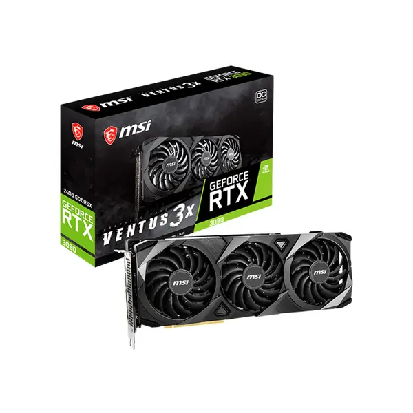 MSI GeForce RTX 3090 VENTUS 3X 24GB Graphics Card, 24GB GDDR6X Memory, Triple Fan Thermal Design, NVIDIA Ampere Architecture, High-Performance 4K Gaming and Content Creation GPU