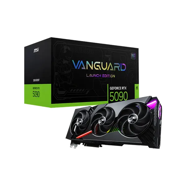 MSI GeForce RTX 5090 32G VANGUARD SOC Launch Edition 32GB GDDR7 Graphics Card, Hyper Frozr Cooling, PCIe 5.0, HDMI 2.1b, DisplayPort 2.1b