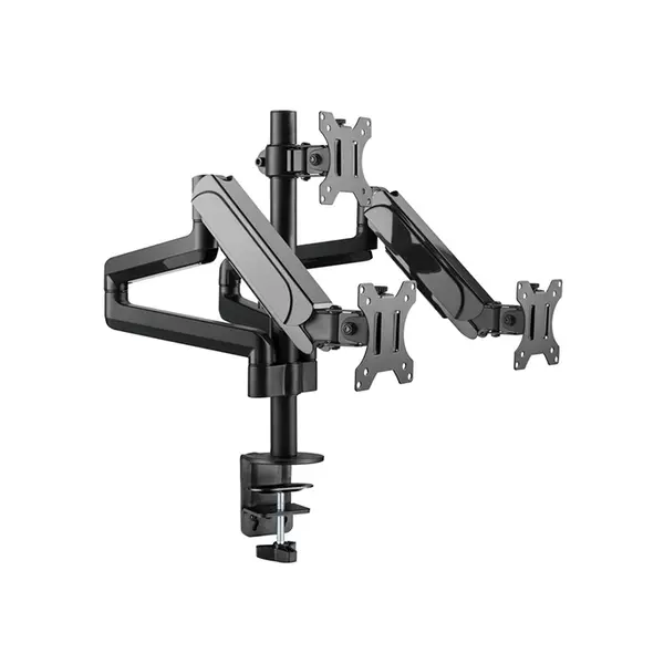 MXG BMA-36 Triple Monitor Arm Mount, Pole-Mounted Design, Aluminum Spring-Assisted Mechanism, Triple Display Support, Ergonomic Multi-Monitor Desk Mount Solution