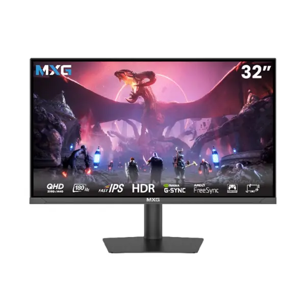 MXG G32IQ-18 32-Inch QHD IPS Gaming Monitor, 2560×1440 Resolution, 180Hz Refresh Rate, 1ms Response Time, HDR Support, AMD FreeSync Technology, HDMI 2.0 and DisplayPort 1.4 Connectivity