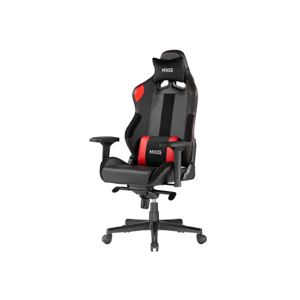 MXG PGC-01 Gaming Chair, Frog Mechanism Reclining Design, Premium PVC Leather Upholstery, Adjustable Headrest Cushion, Lumbar Support System, Ergonomic Gaming Seating Solution