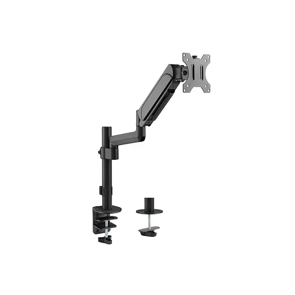 MXG PMA-12 Single Monitor Arm Mount, Pole-Mounted Design, Spring-Assisted Adjustment Mechanism, Adjustable Display Support, Ergonomic Monitor Positioning Solution