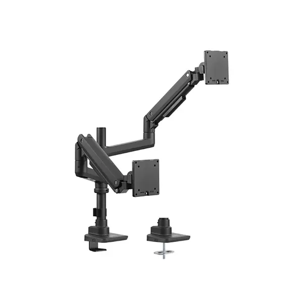 MXG VMA-24P Heavy Duty Dual Monitor Arm, Dual Gas Spring Mechanism, Up to 49-Inch Display Support, 20kg Capacity Per Screen, Professional Multi-Monitor Desk Mount