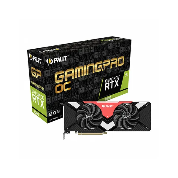 Palit GeForce RTX 2080 GamingPro OC Graphics Card, 8GB GDDR6 Memory, Factory Overclocked Performance, Triple Fan Cooling Design, NVIDIA Turing Gaming GPU
