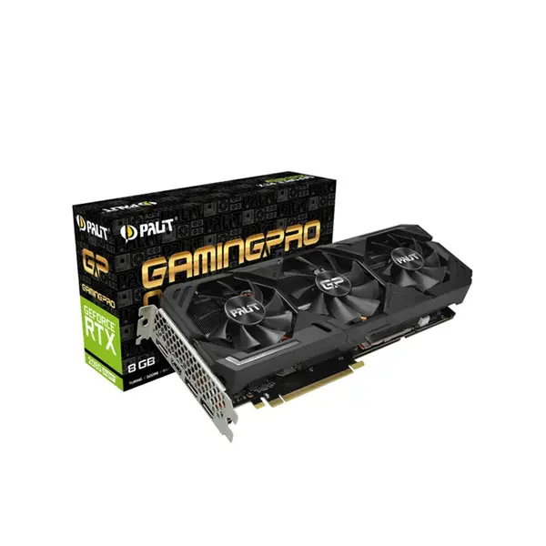 Palit GeForce RTX 2080 SUPER GamingPro OC Graphics Card, 8GB GDDR6 Factory Overclocked Triple Fan High Performance Gaming GPU