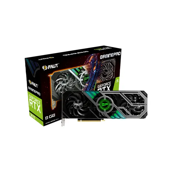 Palit GeForce RTX 3070 GamingPro 8GB Graphics Card, 8GB GDDR6 Memory, Factory Overclocked Performance, Triple Fan Cooling Design, NVIDIA Ampere Gaming GPU