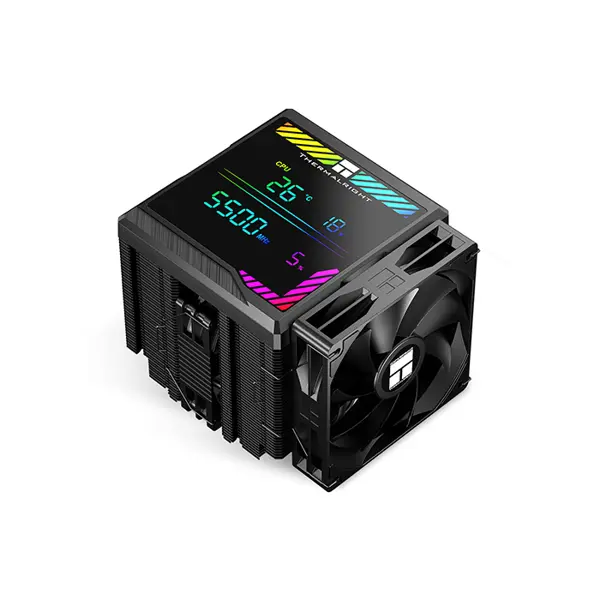 Thermalright Peerless Assassin 140 Digital Black Dual Tower CPU Air Cooler, High Performance Dual Heatsink Cooling System with Digital Display