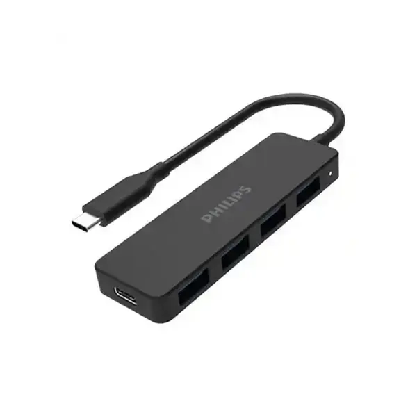 Philips SWR1603G USB-C Hub, Multi-Port USB Type-C Expansion Adapter, High-Speed Connectivity Solution for Laptops, Tablets and Mobile Devices