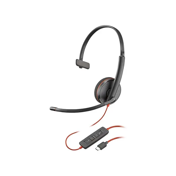 Plantronics Blackwire C3210 USB Type-C Headset, Professional Office Audio Headset, Noise-Cancelling Microphone, USB Type-C Connectivity, Business Communication and Collaboration Headset