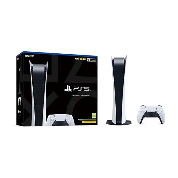 Sony PlayStation 5 Digital Edition Gaming Console, Next-Generation 4K Gaming System, Digital-Only Design, High-Performance PlayStation Entertainment Platform