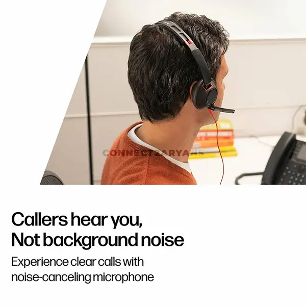 Plantronics Poly Blackwire C5220 8X231AA Stereo USB-C Wired Headset, 3.5mm Audio, USB-C/A Adapter, 28mm Drivers, Noise-Canceling Microphone, Dynamic EQ & SoundGuard Digital